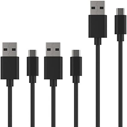 3 Pack Micro USB Cable, MoMoCity Premium Durable Charging Cord PVC Powerline for Android devices, Samsung, Nexus, LG, Sony, HTC, Huawei, Motorola and More – Black