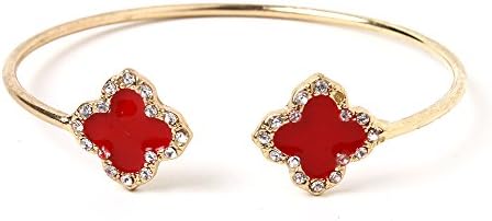 Enamel Clover Cuff