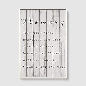 Framed Home Artwork Vintage Wood for Living Room Bedroom