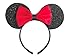 MeeTHan Bow Tie Red Black White Rainbow Mouse Ears Headbands Kids Costume: M11 (Red Bow)
