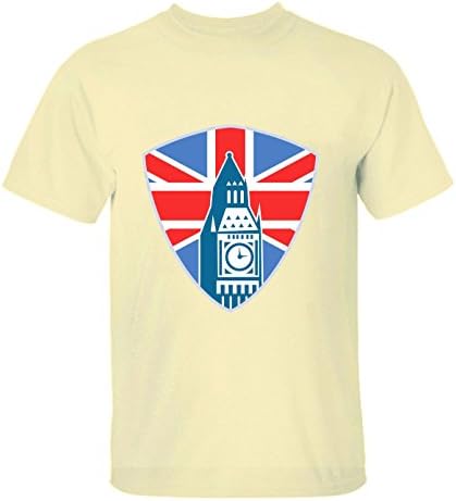 Adj La Tour Eiffel Union Jack Shield Tee for Mens XXL lightYellow