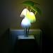 Taozi Night Light Wall lights Bathroom Kitchen Bedside Light Lamp Energy Saving Color Changing Mushroom Nightlight Green Plants on the Wall