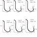 Octopus Fishing Hooks, 50pcs Barbed Bait Holder Fishing Jig Hook Offset Circle Hooks Baitholder Hook for Freshwater Saltwater Carbon Steel Hook 2 Barb Holders Size: 1/0 6/0