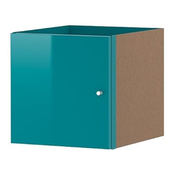 Ikea Expedit Insert With Door High Gloss Turquoise 33x33 Cm