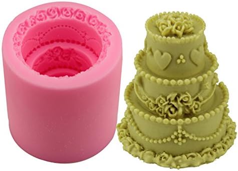 3D Cake Shape Chocolate DIY Fondant Cake Decorating Tools Silicone Mold Kitchen Baking (3D Cake)