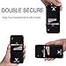 Phone Card Holder Stick On Phone Wallet, Stick On Wallet for Phone Case Back of Phone Card Holder for iPhone & Cell Phones (Black + Black)