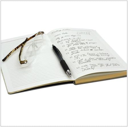 Lined Journal - black faux leather cover by Per Annum (no wallet needed)