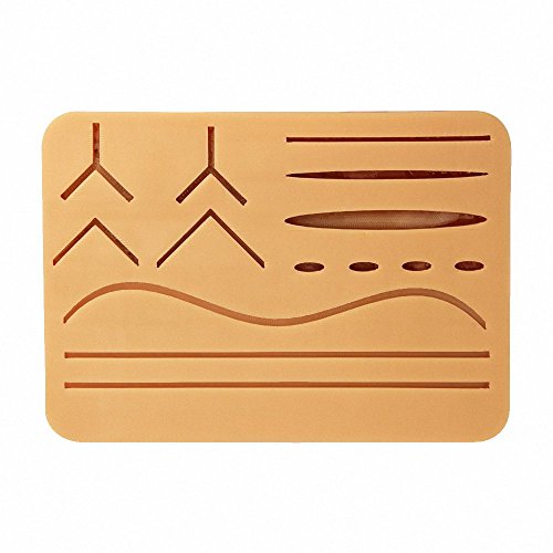 Large 3-layer suture pad with wounds (7" x 5"…