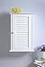 Homecharm-Intl 13.8x5.9x21.6-Inch Wall Storage Cabinet,Louvered Door,White(HC-057)