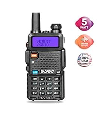 BaoFeng Radio UV-5R MK2 5 W Mirkit Edition y correa para el cuello de la marca "Mirkit Ham Radio Operator" para dos bandas de mano radios (Ham)