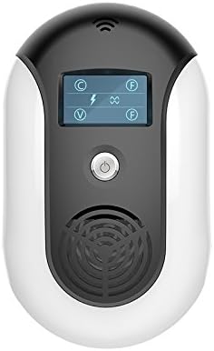 Ultrasonic Pest Repellent Control 18-in-1 Pest Control Repeller for Indoor Insects, Mice, Spiders, Ant, Bed Bug, Roach, Mosquito, Non-toxic, Human &amp; Pet Safe (Black)