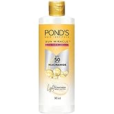 POND-S. Sun Miracle Body Lotion, SPF 50 PA+++, 90 ml, UVA/UVB Protection, 1% Niacinamide, Lightweight, No White Cast 3.0 Fl.oz.