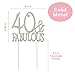 40 Cake Topper - Premium Silver Metal - 40 and Fabulous - 40th Birthday Party Sparkly Rhinestone Decoration Makes a Great Centerpiece - Now Protected in a Box
