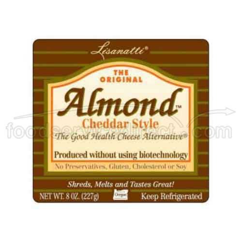 Lisanatti Almond Cheddar Cheese 8 Ounce 12 Per Case