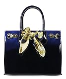 Scarleton Patent Satchel H116707 - Blue
