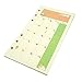 6 Ring Binder Refill Monthly Plan, A6 Notebook Refill, 6.74''x3.73'' Personal Size, Monday on Left when Opened, 45 Sheets per Pack, Harphia (A6, Monthly Plan)