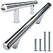 ALPINE HARDWARE Solid Euro Style Bar Handle Pull-25Pack ~5 inch Hole Center & 7.5 inch Length-Heavy Stainless Steel T-Bar Pull W/ a Polished Chrome Finish-Cabinet Hardware