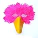 SACASUSA New Red Feather Bird Mask with yellow beak