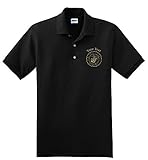 Personalized custom embroidered Marines emblem polo shirt