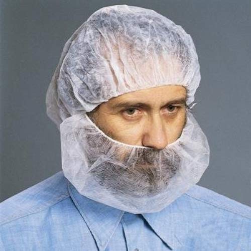 200 PCS--24", Disposable Bouffant (Hair Net) Caps, Spun-Bounded Polypropylene, Hair Head Cover Net, Non-Woven, Medical, Labs, Nurse, Tattoo, Food Service, Health, Hospital (100/bag x 2)--WHITE - Thumbnail 2