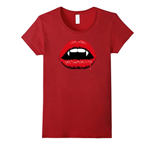 Vampire Lips and Fangs Shirt Amazing Halloween Costume Idea