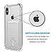 ANHONG iPhone Xs Max Clear Case Card Holder, [Slim Fit][Wireless Charger Compatible] Protective Soft TPU Shock-Absorbing Bumper Case Compatible iPhone Xs Max 6.5 inch