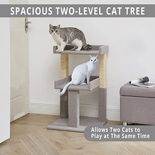 Naomi Home LuLu Cat Tree for Large Cats, Cat Tower for Large Cats, Cat Activity with Scratching