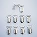 25pcs 20mm Pacifier Suspender Clips, JerryMart Pacifier Clips for Making Pacifier Holders Bib Clips Toy Holder Silver