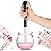 Makeup Brush Cleaner and Dryer, LARMHOI Electric Makeup Brush Cleaning Tool with 8 Size Rubber Collars, Portable Cleaning Mat, Deep Cosmetic Brush Spinner for Makeup Brush, Beauty, Women Gifts