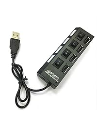 xinnio   Conmutadores USB 2.0 de 4 puertos para interruptores de teléfono móvil, Negro), XISVF039808 B#