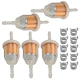 Butom Am116304 Fuel Filter for Kohler Universal Heavy Duty 1/4"- 5/16" Fuel Lines Replaces John Deere Toro/Wheel Horse 71-5960 (Pack of 5)