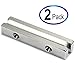CMS MAGNETICS - (2 Pack) Grade N45 South Pole Neodymium Bar Magnets 1/4 x 1/2 x 3 Inches with Two #6 Countersunk Holes - Strong Industrial Strength