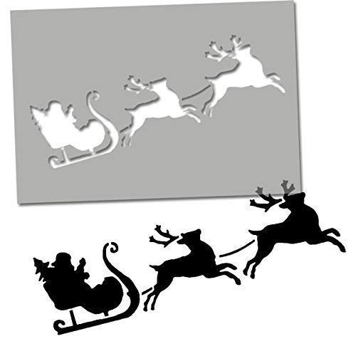 Babbo Natale Slitta Renna Stampo Natale Artistica