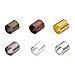 Pandahall 1Box/420pcs 6 Colors Brass Tube Crimp Beads Cord Cover Tips End Mixed Color 3x3mm Antique Bronze & Red Copper & Golden & Silver & Platinum & Black Tiny Lined Column Jewelry Findings