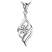 Shally Women's 18K Silver Plated Cubic Zirconia Solitaire Necklace Jewelry Gifts for her