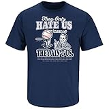 Smack Apparel New York Baseball Fans. They Hate Us Cuz They Ain't Us. Navy T Shirt (Sm-5X)