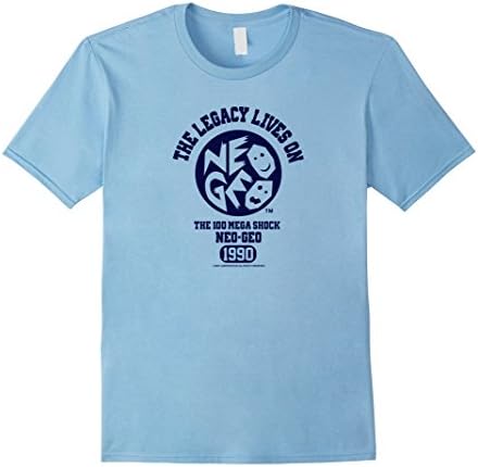 Mens NEOGEO Face-mark T-shirt Medium Baby Blue