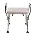 DMI Shower Chair Bath Seat for Tub or Shower Bench for Inside Shower, Made of Non Slip Aluminum with Plastic Seat, No Tools Needed, Adjustable Height, Holds Weight up to 350 Pounds, Bath Bench, White
