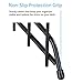 DESIGNA 4 Pack Metal Incline Sorter Vertical File Holder, Storage Organizer Folder Mail Magazine Letter Paper Book Filing Organization Display Rack Dividers,8 Compart,Black