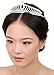 Women Stylish Shining Rhinestone Crown Headband Tiara,Silver
