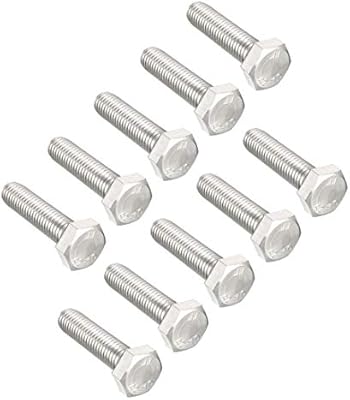 Amazon Com Uxcell M10 Hex Bolt M10 1 5 X 40mm Unc Hex Head Screw Bolts A2 70 304 Stainless Steel Fully Threaded Hex Tap Bolts 10pcs Industrial Scientific