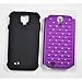 Leegoal(TM) Purple Deluxe Xshield Hybrid Gel Rhinestone Bling Case Cover for Samsung Galaxy S4 i9500+ Pen Stylus