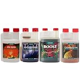Canna nutrients 1 Liter Bundle Boost, Cannazym, Rhizotonic, PK 13/14 (1 of Each)