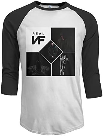LLSKAKLVVA NF American Rapper Men's 3/4 Sleeve Raglan Baseball T Shirt Black L