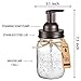 SheeChung Mason Jar Foaming Soap Dispenser-Rustproof Stainless Steel Lid & Foaming Soap Pump,Best Hand Foam Soap Dispenser Glass for Bathroom Vanities or Kitchen Sink,Countertops-Bronze (1 pk)