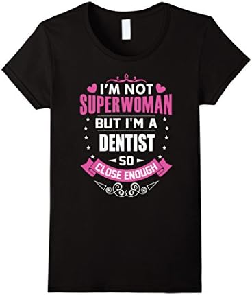 Women's funny dentist t shirts Small Black
