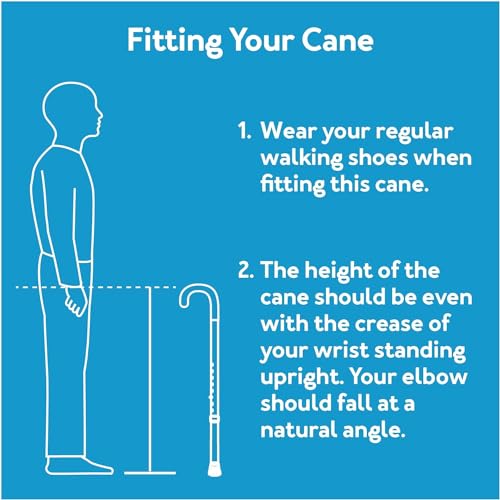 Carex Carex Soft Grip Walking Cane - Height Adjustable Cane with Wrist Strap - Latex Free Soft Cushion Handle, Black Cane, Walking Cane for Women and Walking Cane for Men