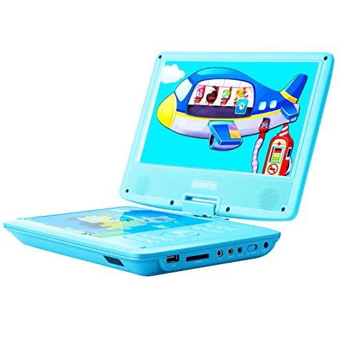 ZESTYI 11" Portable DVD Player for Kids with 9" Swivel Screen, Car