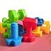 Jumbo Nuts and Bolts Set with Toy Storage and Book | Montessori Toddler Rainbow Matching Game Activities | Fine Motor Skills Autism Educational Toys for Baby, 1, 2, 3 Year Old Boy and Girl | 40pcs ...