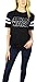 Star Wars Womens Logo Varsity Football Tee Empire Black Large